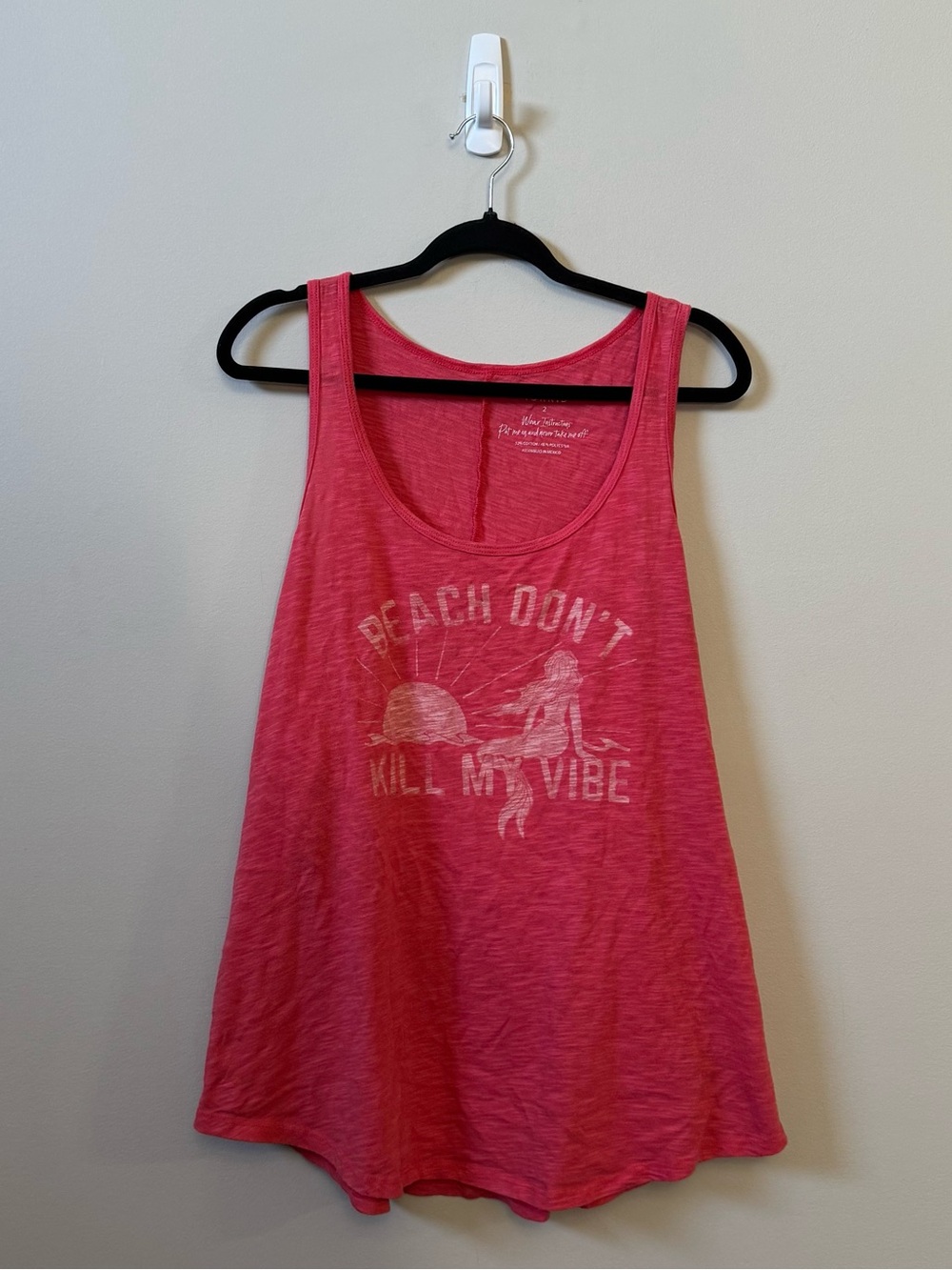 Torrid “Beach don’t kill my vibe” coral tank top